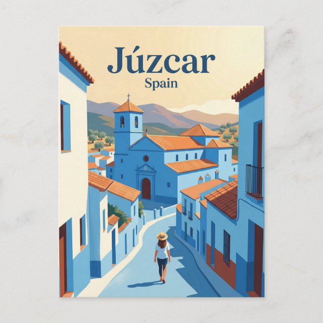 Cartão Postal Júzcar Espanha (Frente)