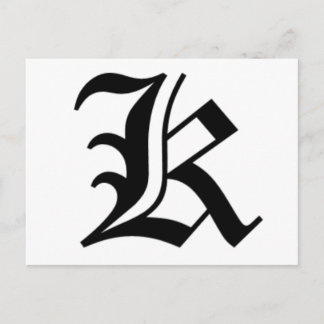 Cartão Postal K-text Antigo Inglês