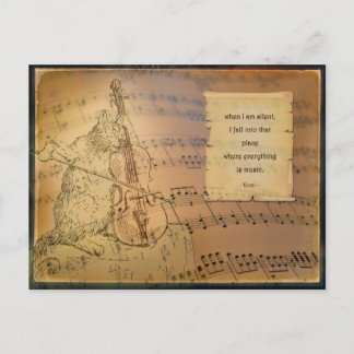 Cartão Postal Kaart conheceu gedicht Rumi