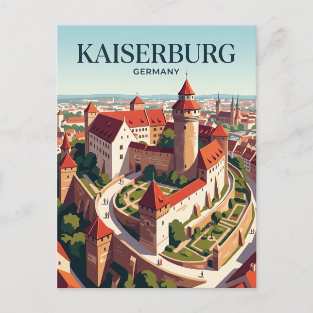 Cartão Postal Kaiserburg Alemanha (Frente)
