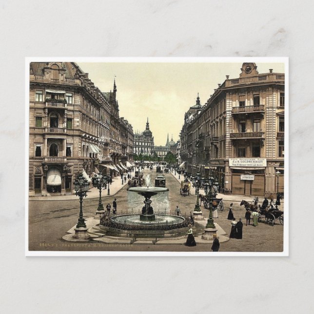 Cartão Postal Kaiserstrasse, Frankfort on Main (i.e. Frankfurt a (Frente)