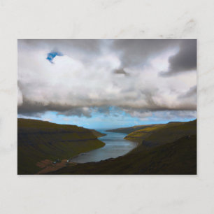 Cartão postal Kaldbaks Fjord, Ilhas Faroé