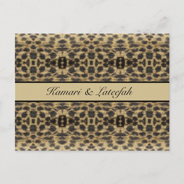 Cartão Postal KaleidoCheetah, personalizado (Frente)
