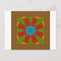 Kaleidoscope Bloom Uma Vibrante Cor Impressão Afri