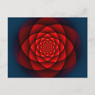 Cartão Postal Kaleidoscope ROSA vermelho + a sua ideia
