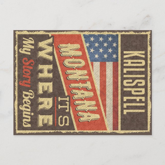 Cartão Postal Kalispell Montana (Frente)
