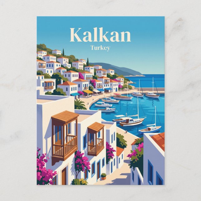 Cartão Postal Kalkan Turquia (Frente)