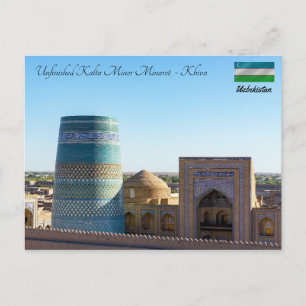 Cartão Postal Kalta Minor Minaret inacabada - Khiva, Usbequistã