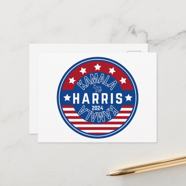 Cartão Postal Kamala Harris (Frente/Verso In Situ)