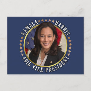 Cartão Postal Kamala Harris 49º vice-presidente comemorativo