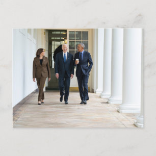 Cartão Postal Kamala Harris Barack Obama & Joe Biden