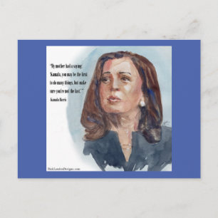Cartão Postal Kamala Harris & Citação