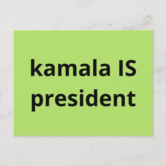 Cartão Postal Kamala Harris é Presidente das Eleições 2024 (Frente)