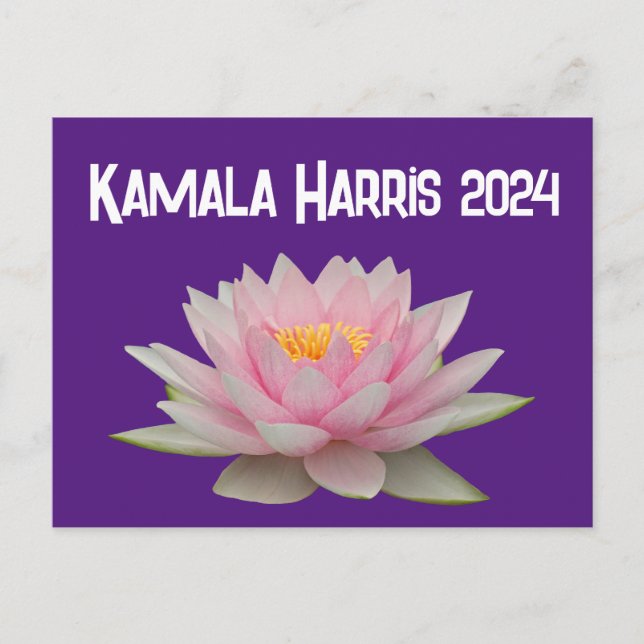 Cartão Postal Kamala Harris Lotus 2024 (Frente)