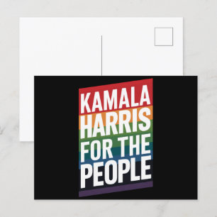 Cartão Postal Kamala Harris Orgulho gay LGBTQ - Presente Engraça
