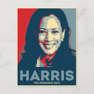 Cartão Postal Kamala Harris Para O Presidente 2024 - Esperança