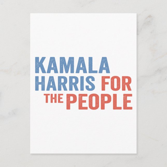 Cartão Postal Kamala Harris para os democratas eleitorais Pessoa (Frente)