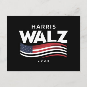 Cartão Postal Kamala Harris Tim Walz Valsa Eleição 2024