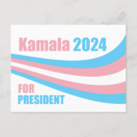 Kamala para o Presidente 2024 Transgender Flag