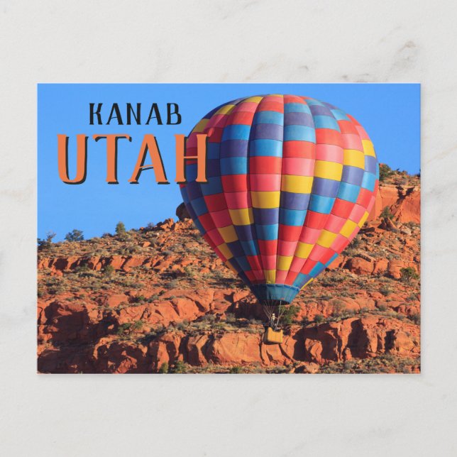 Cartão Postal Kanab Utah Hot Air Balon (Frente)