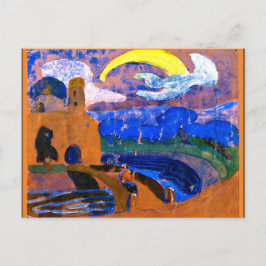 Cartão Postal Kandinsky - A pintura abstrato colorida do Cometa