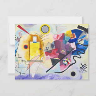 Cartão Postal Kandinsky - Amarelo-vermelho-azul