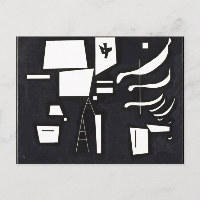 Cartão Postal Kandinsky - Branco - Suave e Duro (Frente)