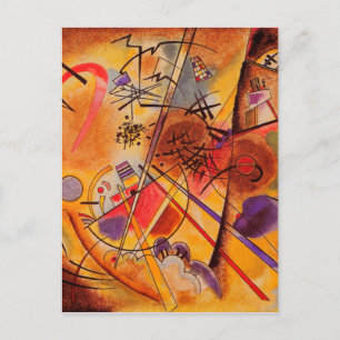 Cartão Postal Kandinsky Brown Yellow Red Blue