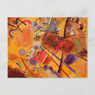 Cartão Postal Kandinsky Brown Yellow Red Blue