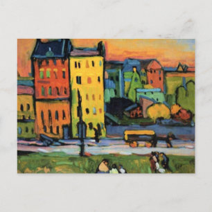 Cartão Postal Kandinsky - Casas em Munique,