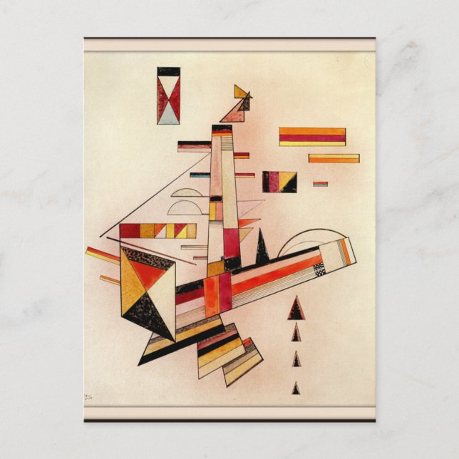 Cartão Postal Kandinsky - Certamente, abstrato art, (Frente)