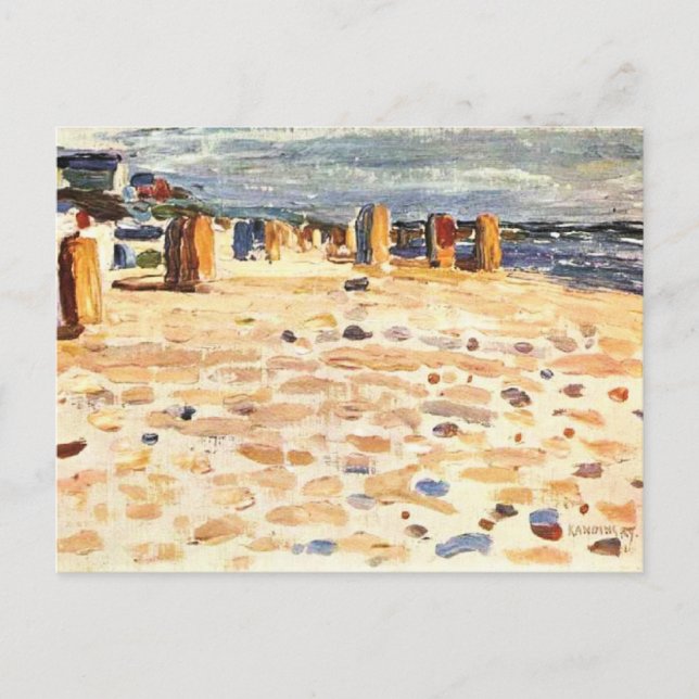 Cartão Postal Kandinsky - Cestas de Praia na Holanda (Frente)