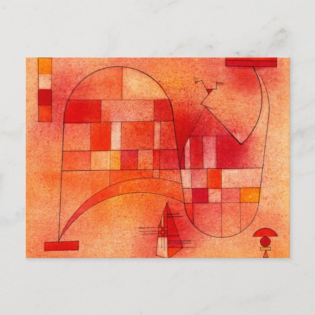 Cartão Postal Kandinsky - Cor-de-rosa amarelo (Frente)