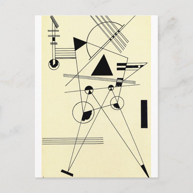 Cartão Postal Kandinsky - Desenho para Ponto (Frente)