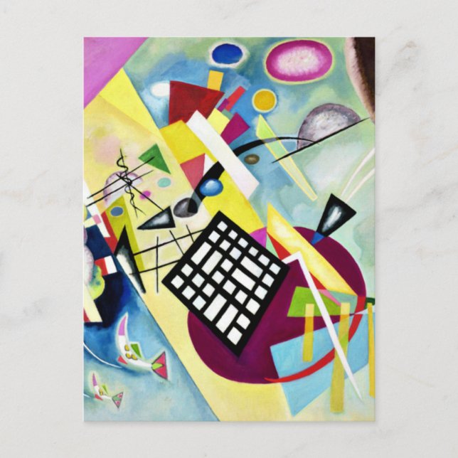 Cartão Postal Kandinsky - Grade Preto (Frente)