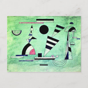 Cartão Postal Kandinsky - Imerso no trabalho de arte Verde, popu