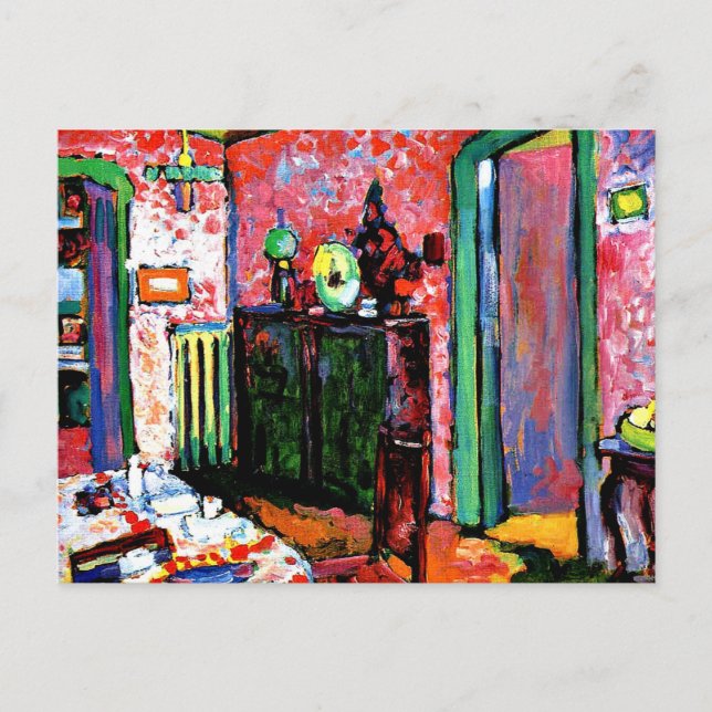 Cartão Postal Kandinsky: Interior, My Dining Room,  (Frente)
