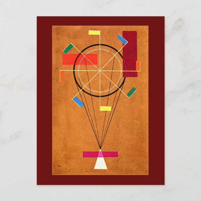 Cartão Postal Kandinsky - Jolly, pintura de abstrato, (Frente)