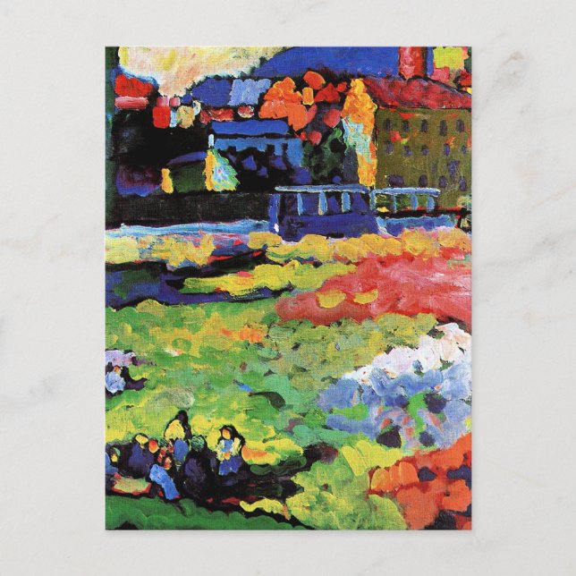 Cartão Postal Kandinsky - Munich-Schwabing painting (Frente)