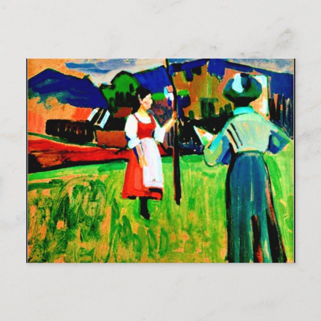 Cartão Postal Kandinsky - Murnau, Gabrielle Munter Painting (Frente)