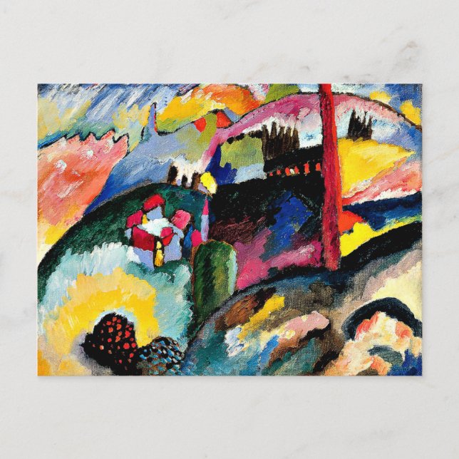 Cartão Postal Kandinsky - Paisagem com Chaminé de Fábrica (Frente)
