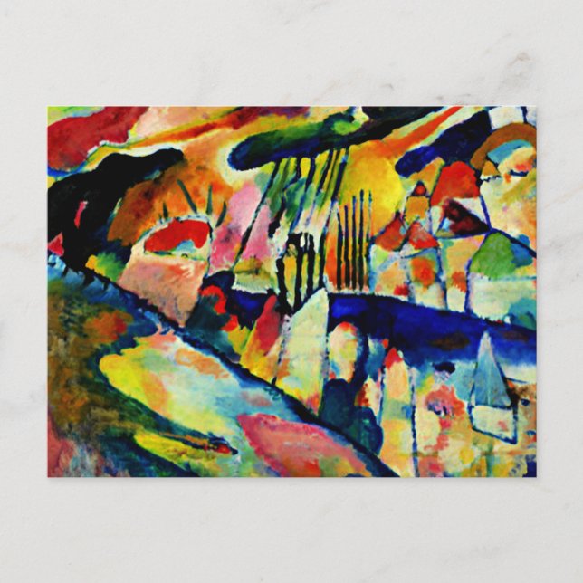 Cartão Postal Kandinsky - Paisagem com Chuva (Frente)