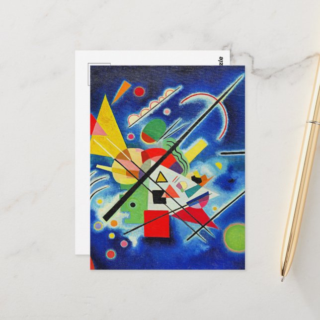 Cartão Postal Kandinsky - Pintura Azul (Frente/Verso In Situ)