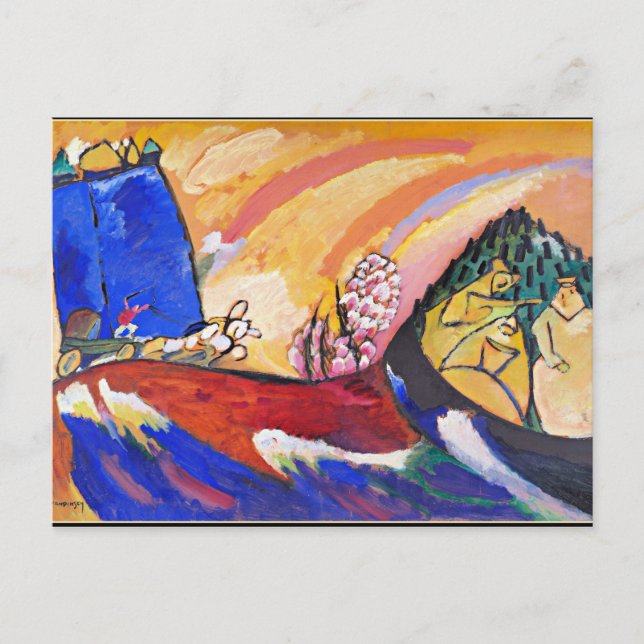 Cartão Postal Kandinsky - Pintura com a Troika (Frente)