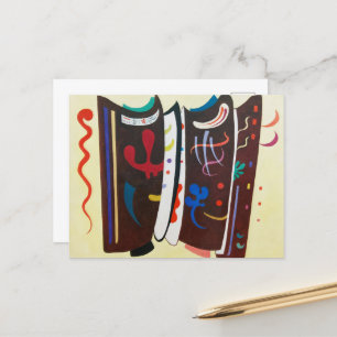 Cartão Postal Kandinsky - Pintura de Abstrato castanho suplement