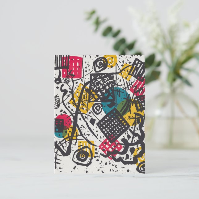 Cartão Postal Kandinsky Small Worlds V Abstrato Classic (Em pé/Frente)
