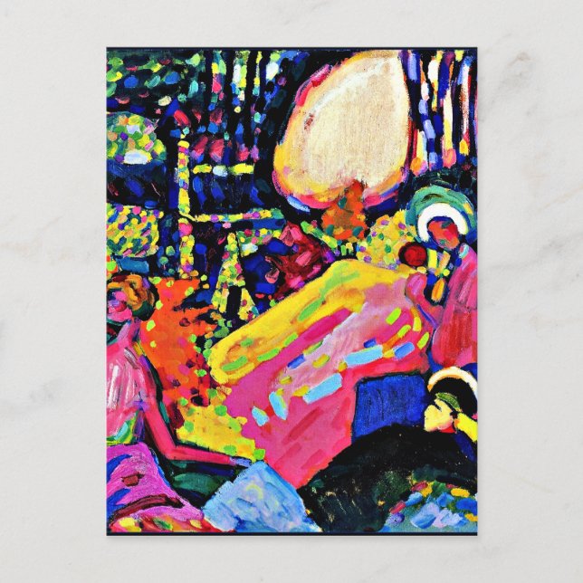 Cartão Postal Kandinsky - Som Branco, pintura famosa,  (Frente)