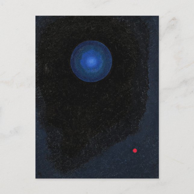 Cartão Postal Kandinsky - trabalho de arte azul, famoso, (Frente)