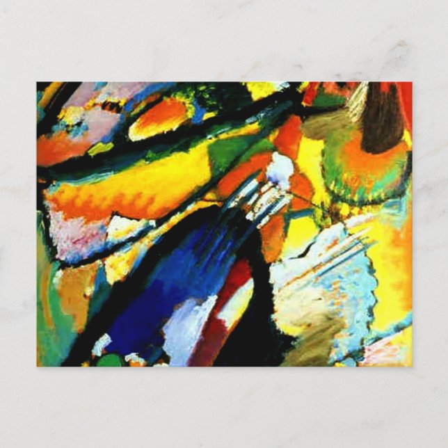 Cartão Postal Kandinsky - Um Anjo do Último Acórdão, (Frente)