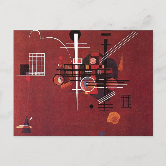 Cartão Postal Kandinsky - Vermelho Baço (Frente)